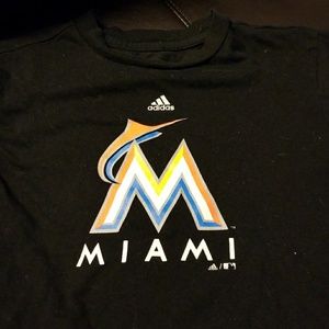 Boy's Miami Marlins Adidas t-shirt